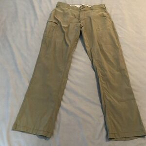 UB Tech Pants Mens 36x34 Green Nylon Stretch Travel Casual Hiking Straight Leg